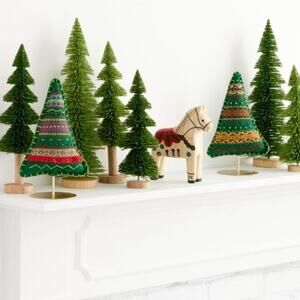 Christmas tree felt boho Bohemian folk decor colorful new with tags only 1